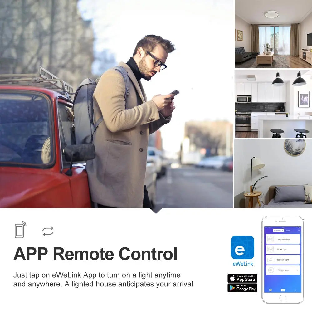 Itead SONOFF 4CH R3/ 4CH PRO R3 Wifi Switch Module 4 Gang Wi-Fi DIY Smart Switch APP Voice Control Smart Home Works With Alexa