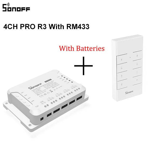 Itead SONOFF 4CH R3/ 4CH PRO R3 Wifi Switch Module 4 Gang Wi-Fi DIY Smart Switch APP Voice Control Smart Home Works With Alexa