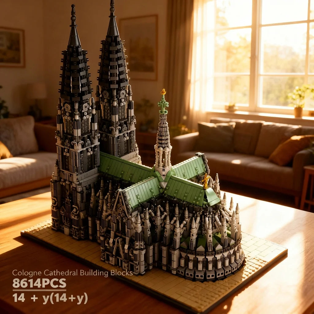 8614PCS Cologne Cathedral Building Blocks Gothic Church Architecture Modular Model Kit ,Assembly Toys for Adults Gift Home Decor