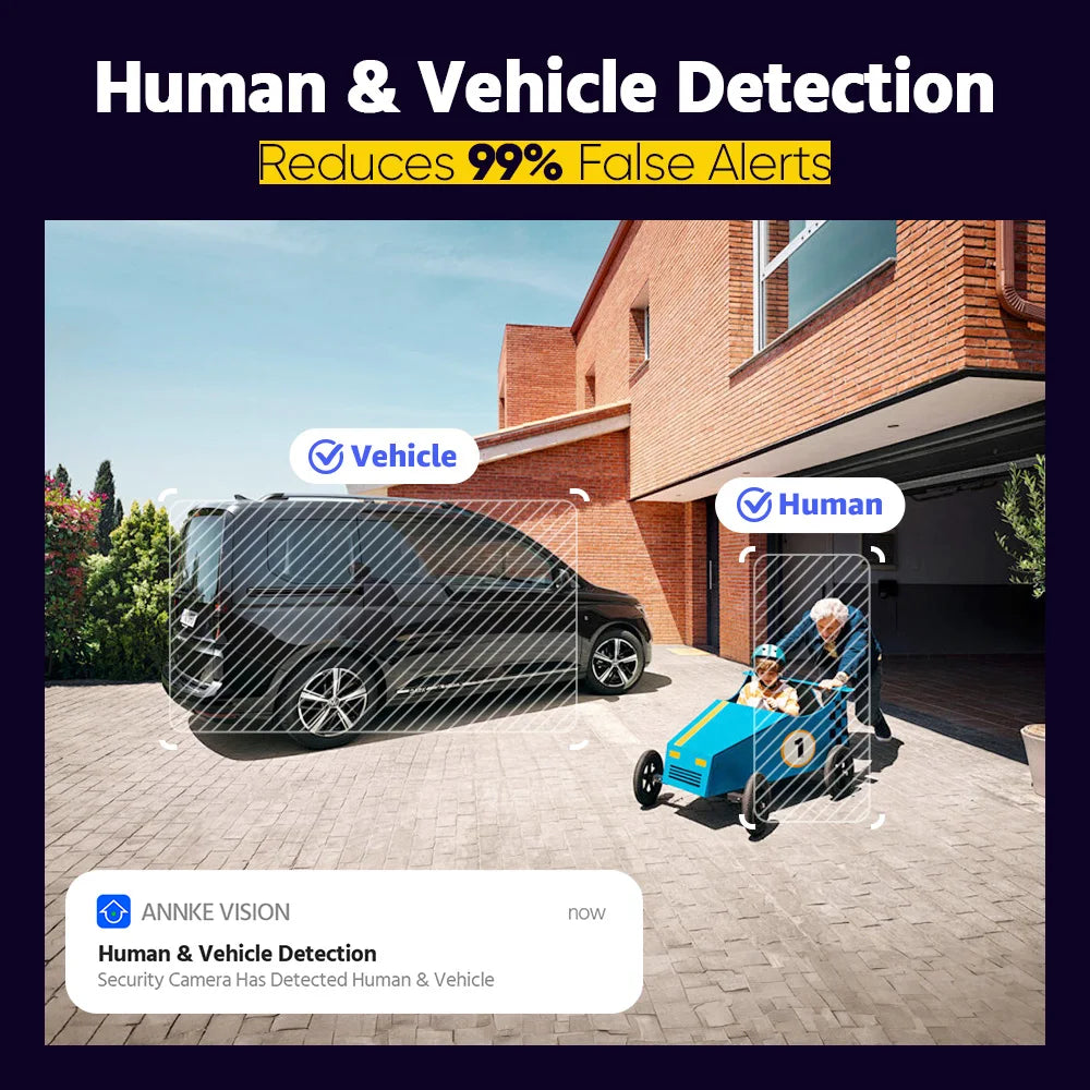 ANNKE 4K Smart Dual Light Varifocal Bullet Network Camera 4X ZOOM Two-way Audio IP67 Human Vehicle Detection 8MP Smart Home Cam