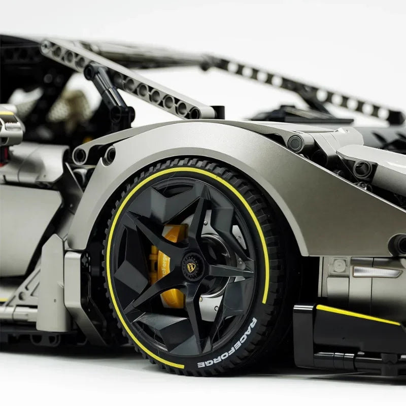 3392PCS Lamb One-Off Sports Car Building Blocks 1:8 Scale Speed Racing Vehicle Model Kit Assembly Toys for Boys Kid Collect Gift