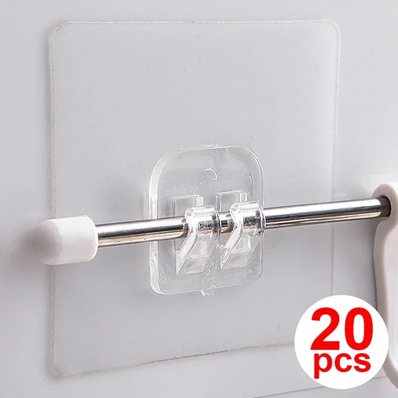 Seamless Adhesive Hooks Transparent Home Acrylic Strong Self Adhesive Hooks Bathroom Kitchen Claw Buckle Hanger Wall 2030