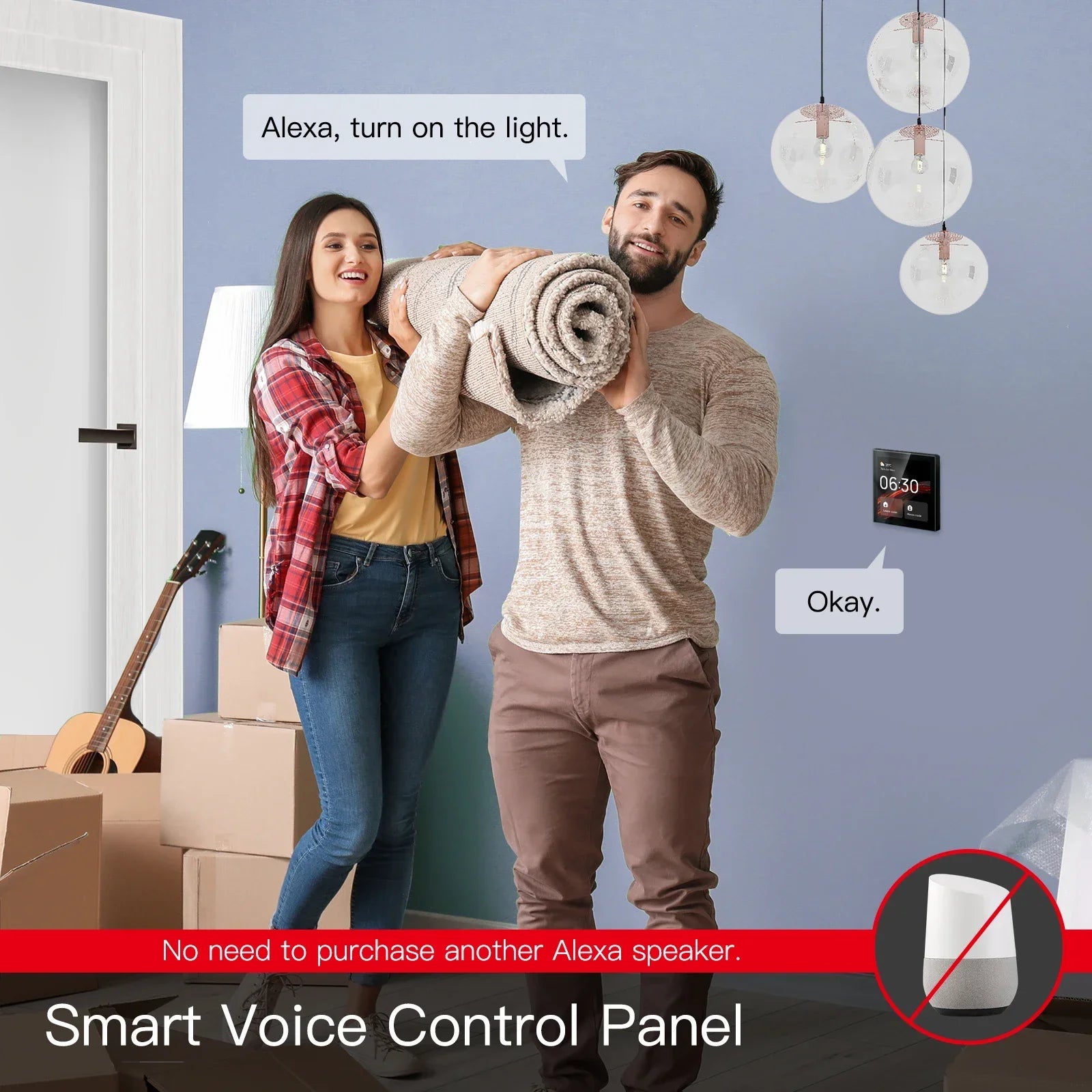 MOES Tuya wifi Multi-functional Touch Screen Control Panel 4-inch in-wall Central Controllr for Intelligent Scenes Smart Home