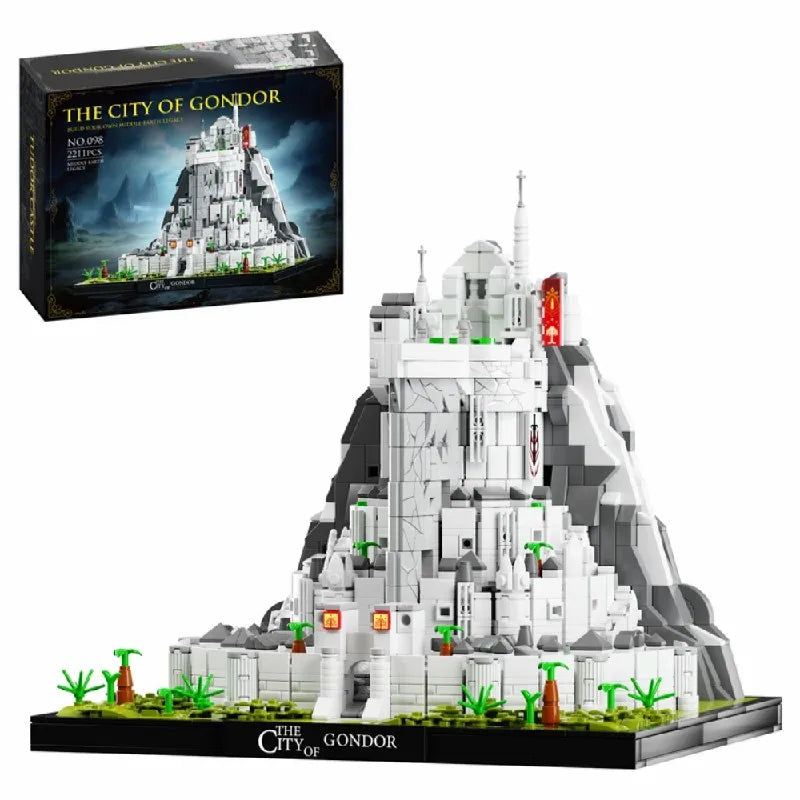 2211PCS Movie Rings Minas White City Tirith Building Blocks Street View Castle Modular Architecture Model  Puzzle Toys Kid Gifts