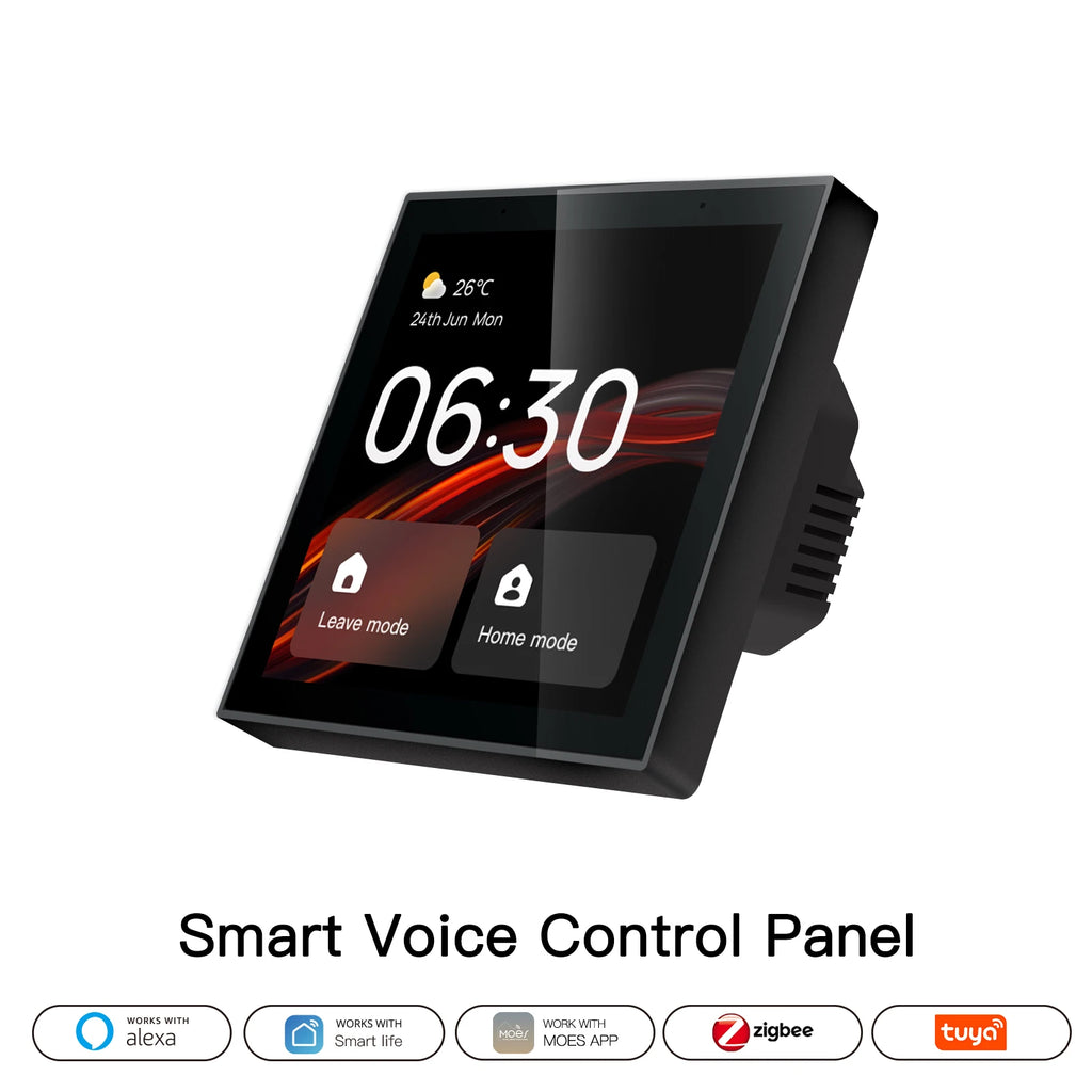 MOES Tuya wifi Multi-functional Touch Screen Control Panel 4-inch in-wall Central Controllr for Intelligent Scenes Smart Home