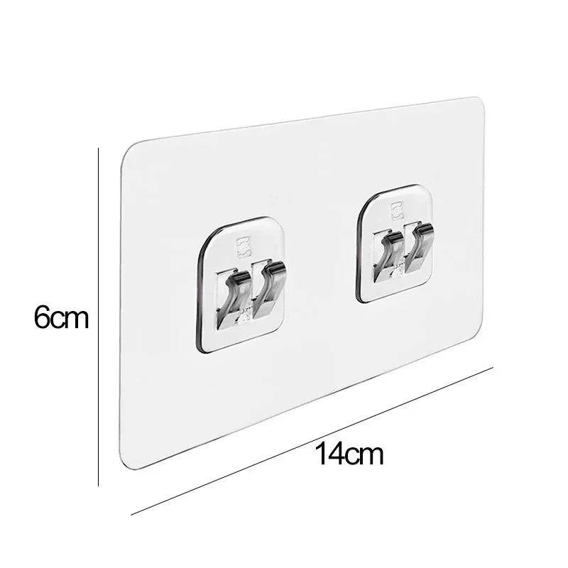Seamless Adhesive Hooks Transparent Home Acrylic Strong Self Adhesive Hooks Bathroom Kitchen Claw Buckle Hanger Wall 2030