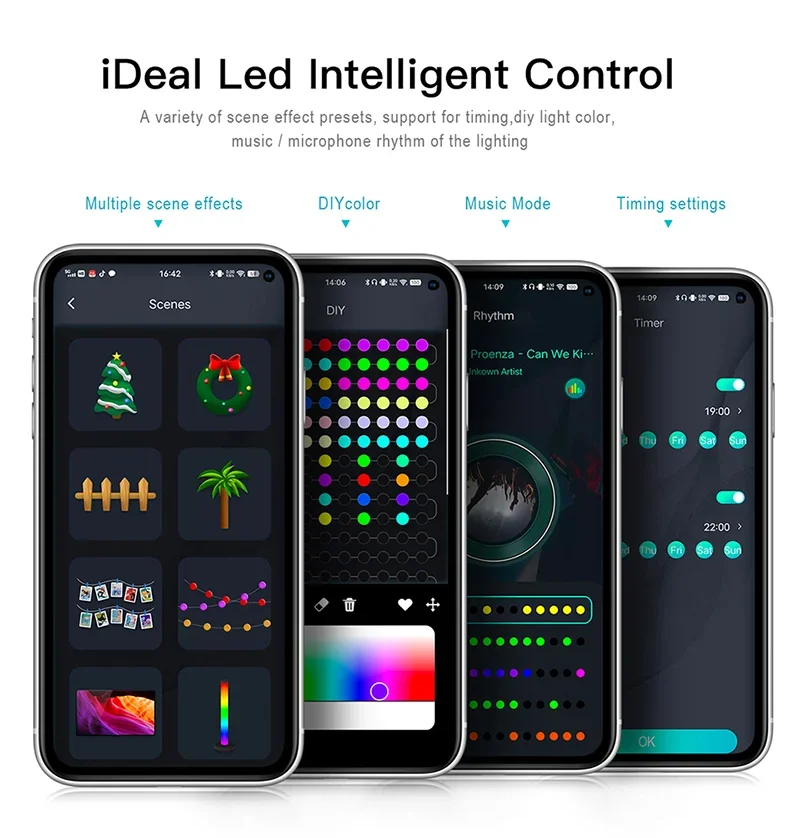 Smart Light String RGB Led Strip Bluetooth DIY Dreamcolor Fairy Light Christmas Tree Garland Light Waterproof Party Room Decor