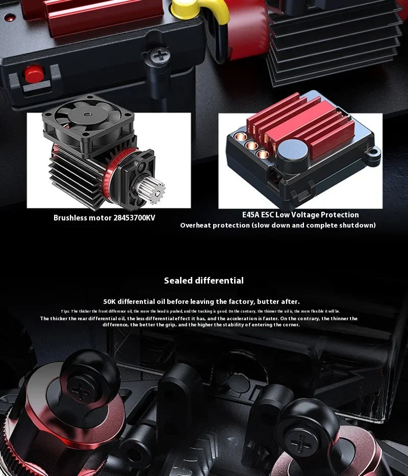 1/14 MJX 14303 Rc Drift Car 2.4G High Speed Drift Rally Truck Hyper Go Brushless 4WD Off-Road RC Cars for Adults for Kids Toys