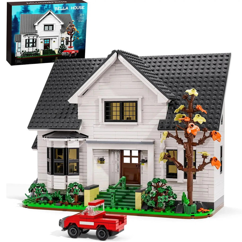 Bella House Building Block Set Romance Film Architecture Toys Gift for Adult 18+ Valentine Halloween Christmas (1224 Pcs)
