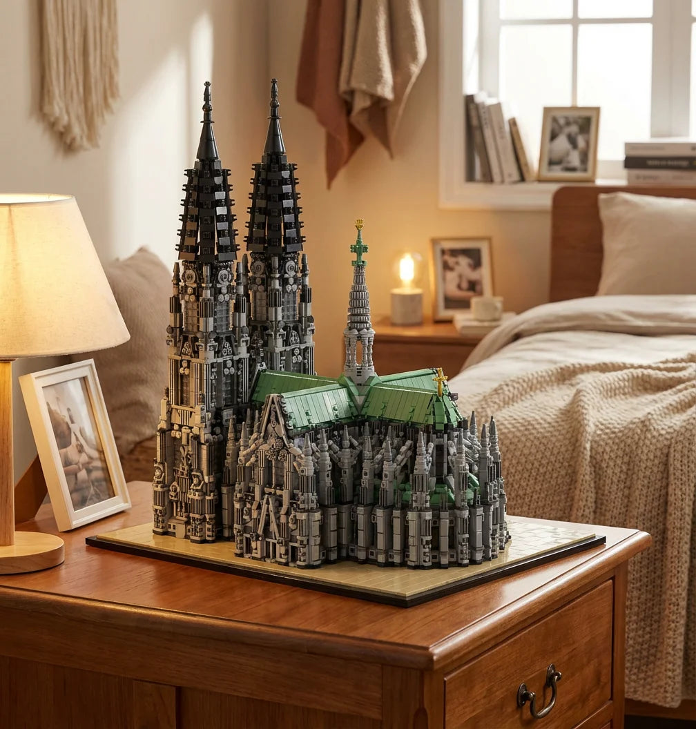 8614PCS Cologne Cathedral Building Blocks Gothic Church Architecture Modular Model Kit ,Assembly Toys for Adults Gift Home Decor