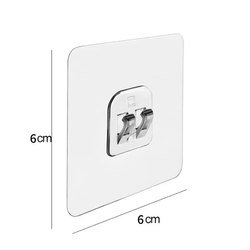 Seamless Adhesive Hooks Transparent Home Acrylic Strong Self Adhesive Hooks Bathroom Kitchen Claw Buckle Hanger Wall 2030