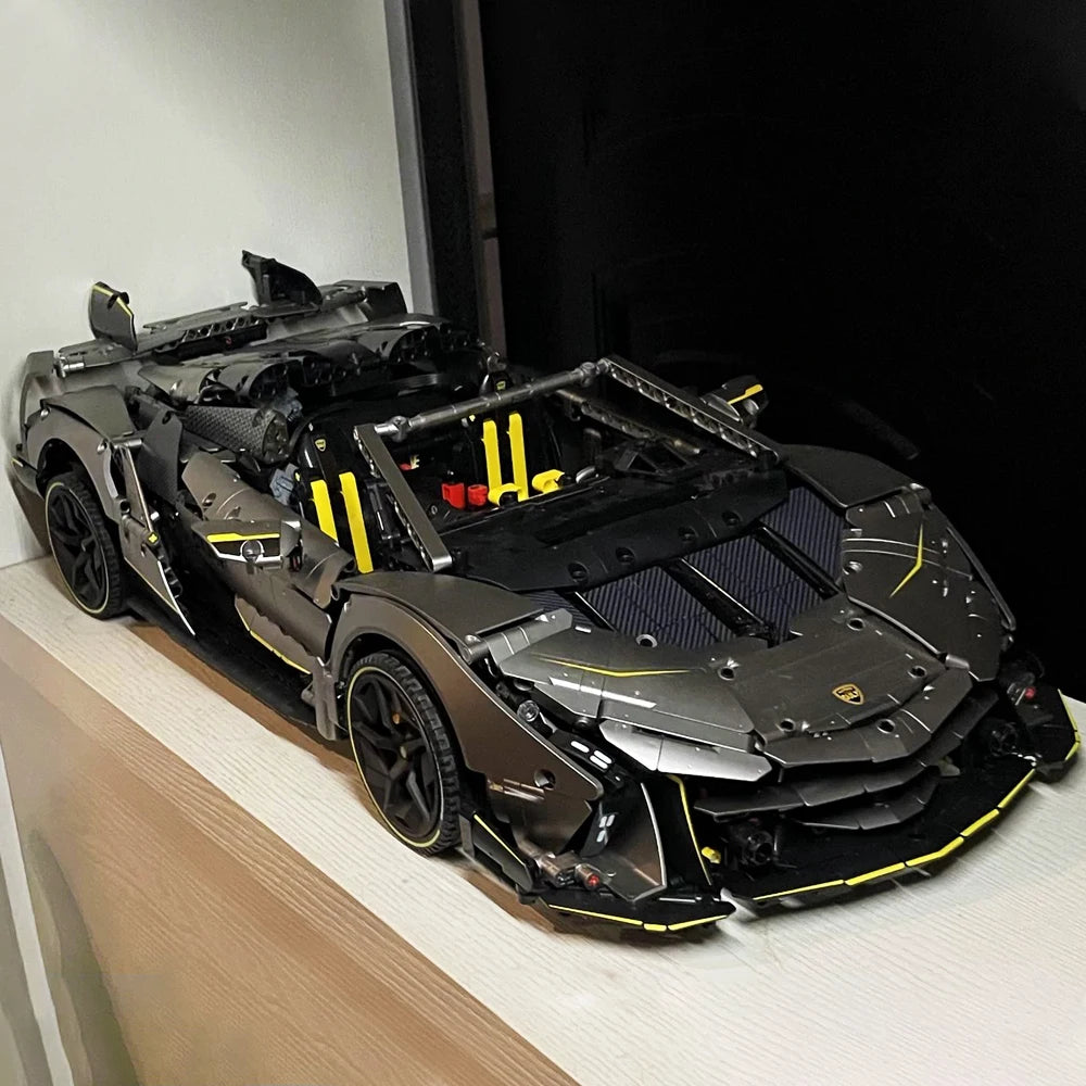 3392PCS Lamb One-Off Sports Car Building Blocks 1:8 Scale Speed Racing Vehicle Model Kit Assembly Toys for Boys Kid Collect Gift