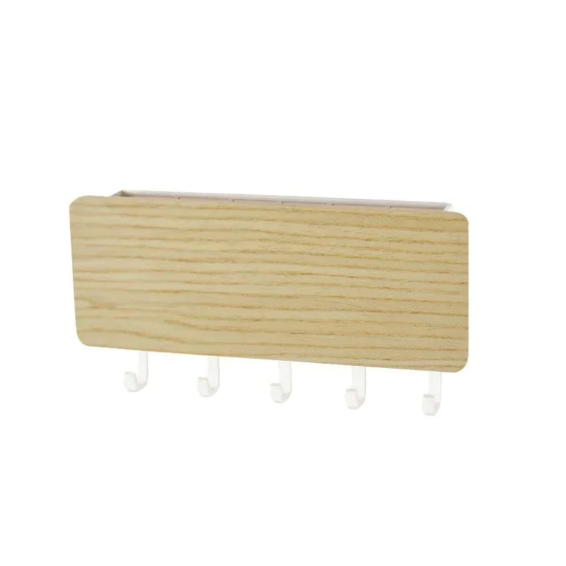 Wall Hanging Bamboo Key Hanger Holder Wall Organizer Rectangle Key Rack Hooks Coat Hooks Home Decoration Coat Hanger 2030