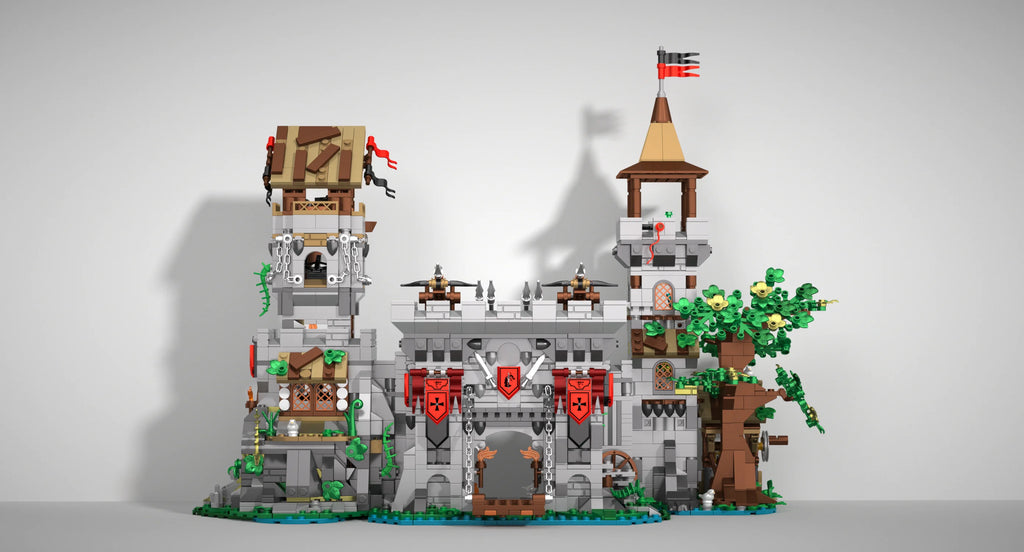 2568PCS Holy Spirit Knight's Fortress Building Blocks MOC Street View Bricks Model Toys Desktop Ornament Kids Adult Holiday Gift