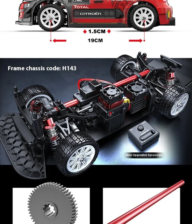1/14 MJX 14303 Rc Drift Car 2.4G High Speed Drift Rally Truck Hyper Go Brushless 4WD Off-Road RC Cars for Adults for Kids Toys