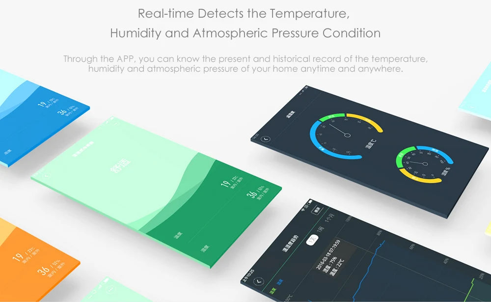 Aqara Mijia Qingping Temperature Humidity Sensor Smart Air Pressure Environment Control Zigbee Smart Home For Xiaomi APP Mi home