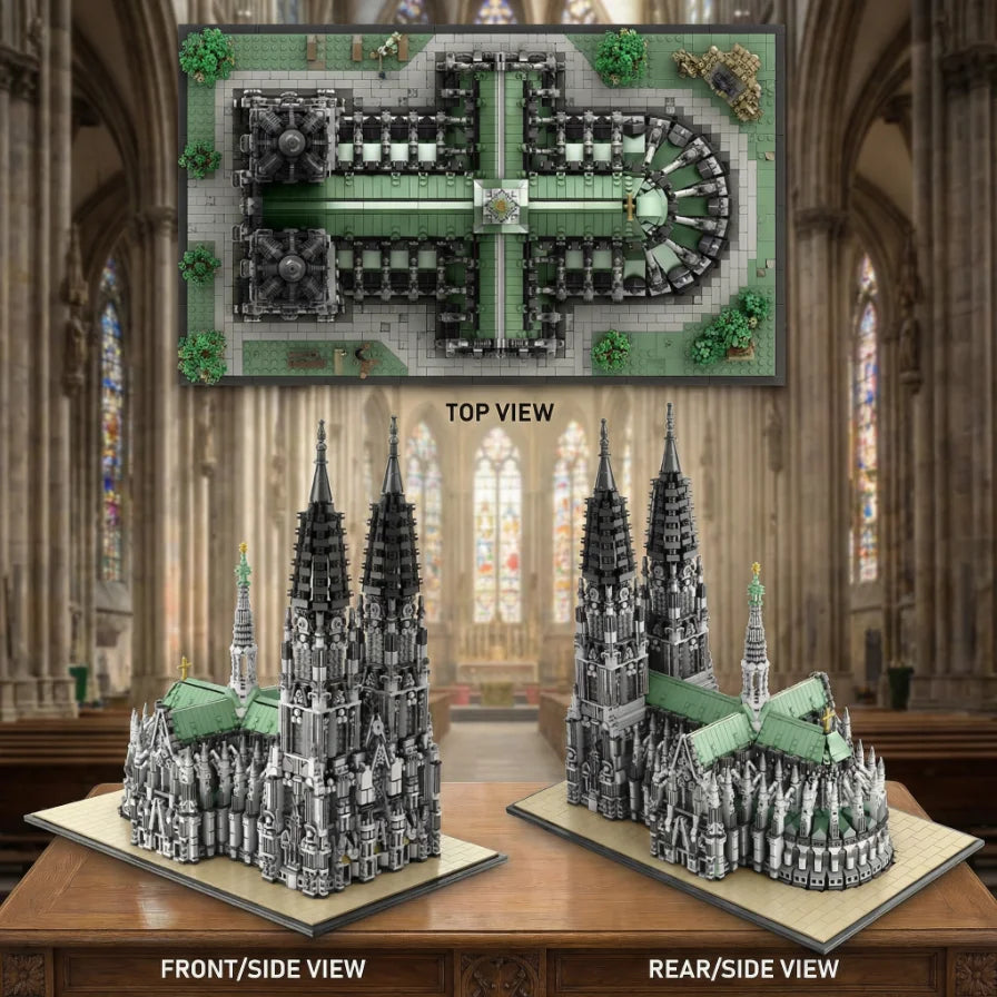 8614PCS Cologne Cathedral Building Blocks Gothic Church Architecture Modular Model Kit ,Assembly Toys for Adults Gift Home Decor