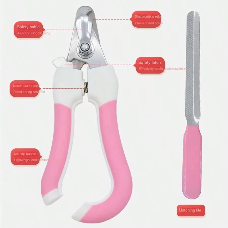 Pet Nail Clippers Set for Dogs And Cats - Pet Nail Trimmers And Scissors - Pet Living Essentials Kit
