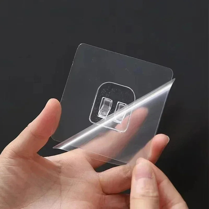 Seamless Adhesive Hooks Transparent Home Acrylic Strong Self Adhesive Hooks Bathroom Kitchen Claw Buckle Hanger Wall 2030