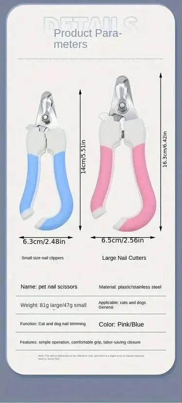 Pet Nail Clippers Set for Dogs And Cats - Pet Nail Trimmers And Scissors - Pet Living Essentials Kit