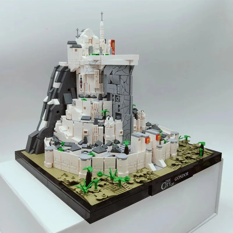 2211PCS Movie Rings Minas White City Tirith Building Blocks Street View Castle Modular Architecture Model  Puzzle Toys Kid Gifts
