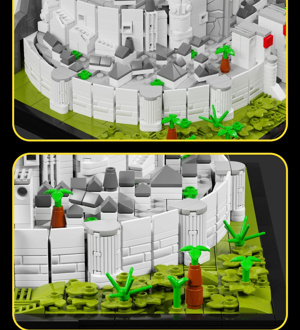 2211PCS Movie Rings Minas White City Tirith Building Blocks Street View Castle Modular Architecture Model  Puzzle Toys Kid Gifts