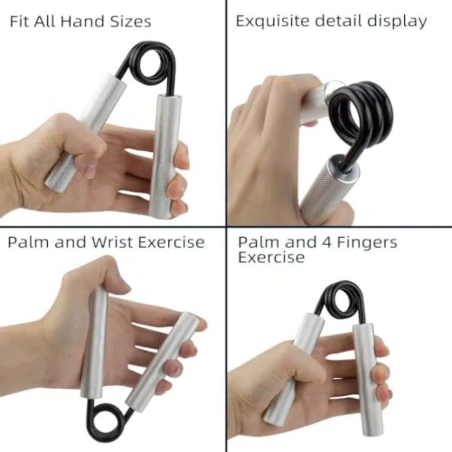No Slip Heavy-Duty Metal Grip Strength Trainer Grip for Muscle Building Hand Rehabilitation Home Gym Exerciser Training