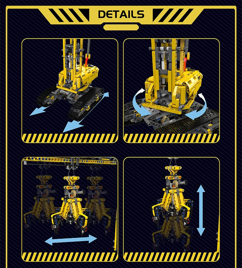 Mould King 17059 Technical Car Toys The RC Crawler Crane Building Block Engineering Truck Brick Model Set Kids Christmas Gift