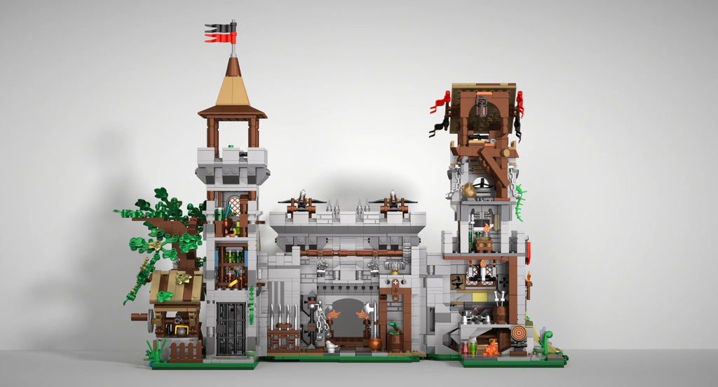2568PCS Holy Spirit Knight's Fortress Building Blocks MOC Street View Bricks Model Toys Desktop Ornament Kids Adult Holiday Gift