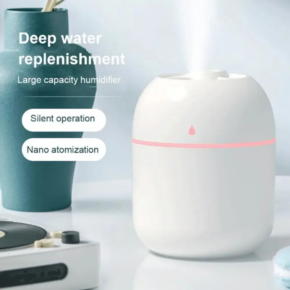 220ML Usb Water Refill Spray Humidifier With Color Lights Super Fog Small Air Humidifier Home Bedroom Office Car Mute Humidifier