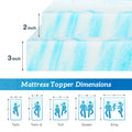 MCQ 2 Inch Soft Bed Mattress Full Size Memory Foam Gel Breathable Cooling Mattress Soft Bed Topper Home Bedroom Furniture