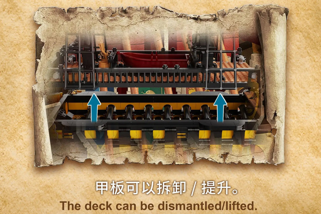 Caribbean Pirate Ship Endeavour Building Blocks Movie Game Sailing Battleship Assembly DIY Toys for Boys Christmas Gift 2475pcs