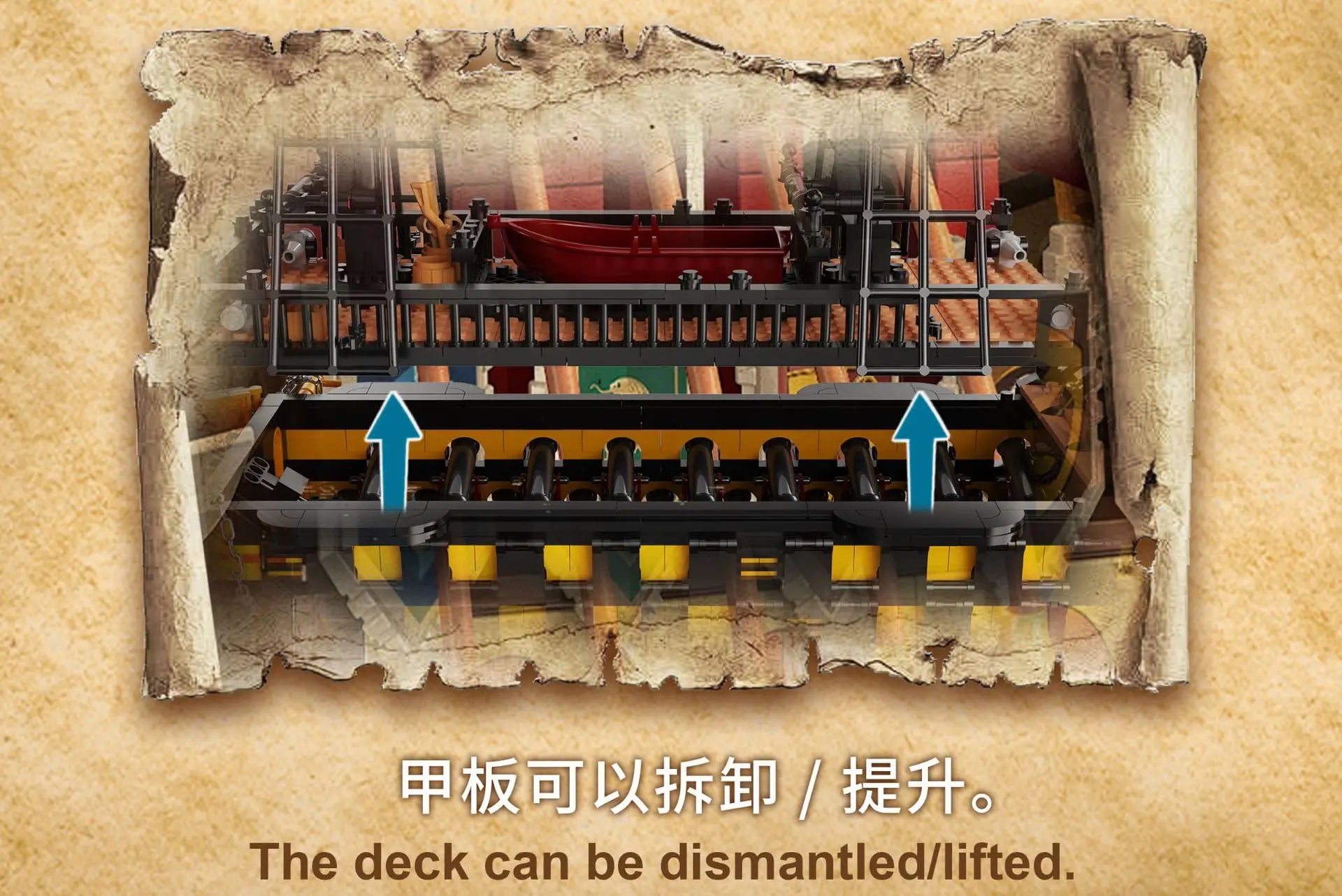 Caribbean Pirate Ship Endeavour Building Blocks Movie Game Sailing Battleship Assembly DIY Toys for Boys Christmas Gift 2475pcs
