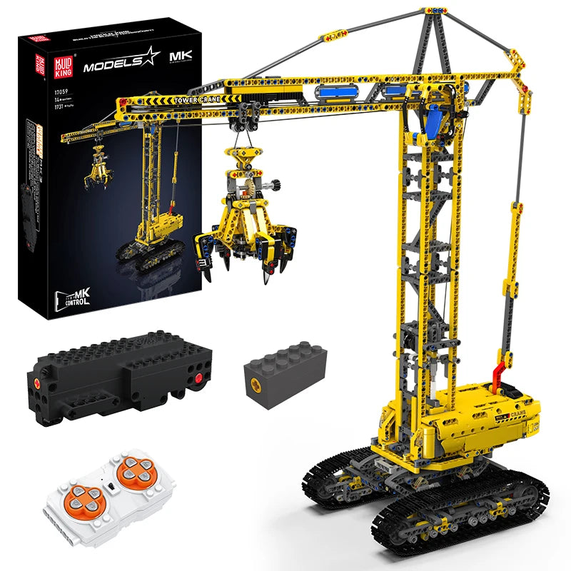 Mould King 17059 Technical Car Toys The RC Crawler Crane Building Block Engineering Truck Brick Model Set Kids Christmas Gift