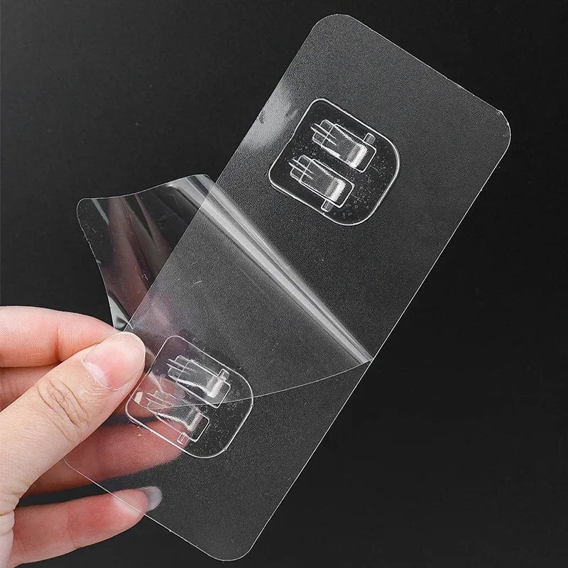 Seamless Adhesive Hooks Transparent Home Acrylic Strong Self Adhesive Hooks Bathroom Kitchen Claw Buckle Hanger Wall 2030