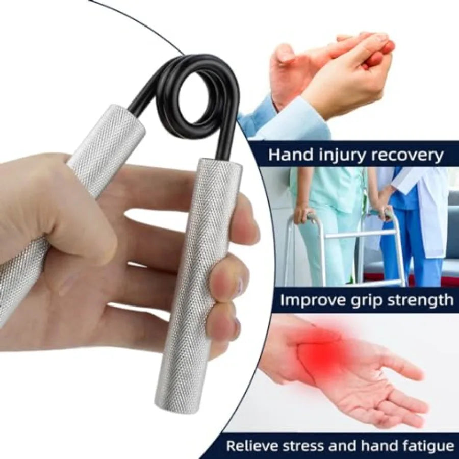No Slip Heavy-Duty Metal Grip Strength Trainer Grip for Muscle Building Hand Rehabilitation Home Gym Exerciser Training