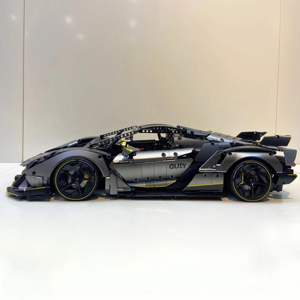 3392PCS Lamb One-Off Sports Car Building Blocks 1:8 Scale Speed Racing Vehicle Model Kit Assembly Toys for Boys Kid Collect Gift