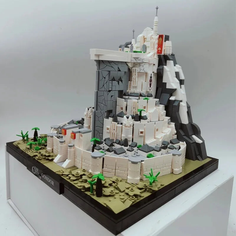 2211PCS Movie Rings Minas White City Tirith Building Blocks Street View Castle Modular Architecture Model  Puzzle Toys Kid Gifts