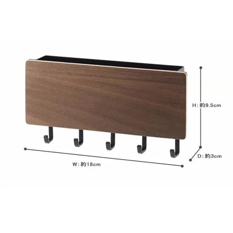 Wall Hanging Bamboo Key Hanger Holder Wall Organizer Rectangle Key Rack Hooks Coat Hooks Home Decoration Coat Hanger 2030
