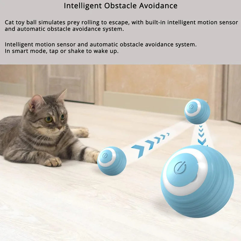 Smart Interactive Cat Toys Ball Indoor 2 Mode Rechargeable Pet Automatic moving Ball Interactive Cat Toy Kitten Teaser Game Toy