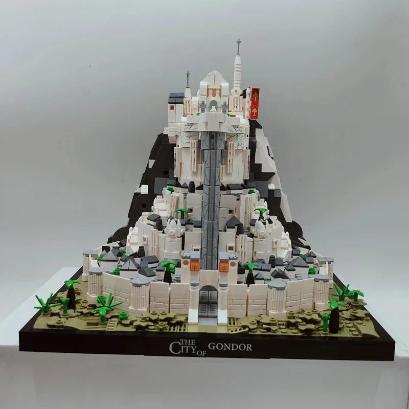 2211PCS Movie Rings Minas White City Tirith Building Blocks Street View Castle Modular Architecture Model  Puzzle Toys Kid Gifts