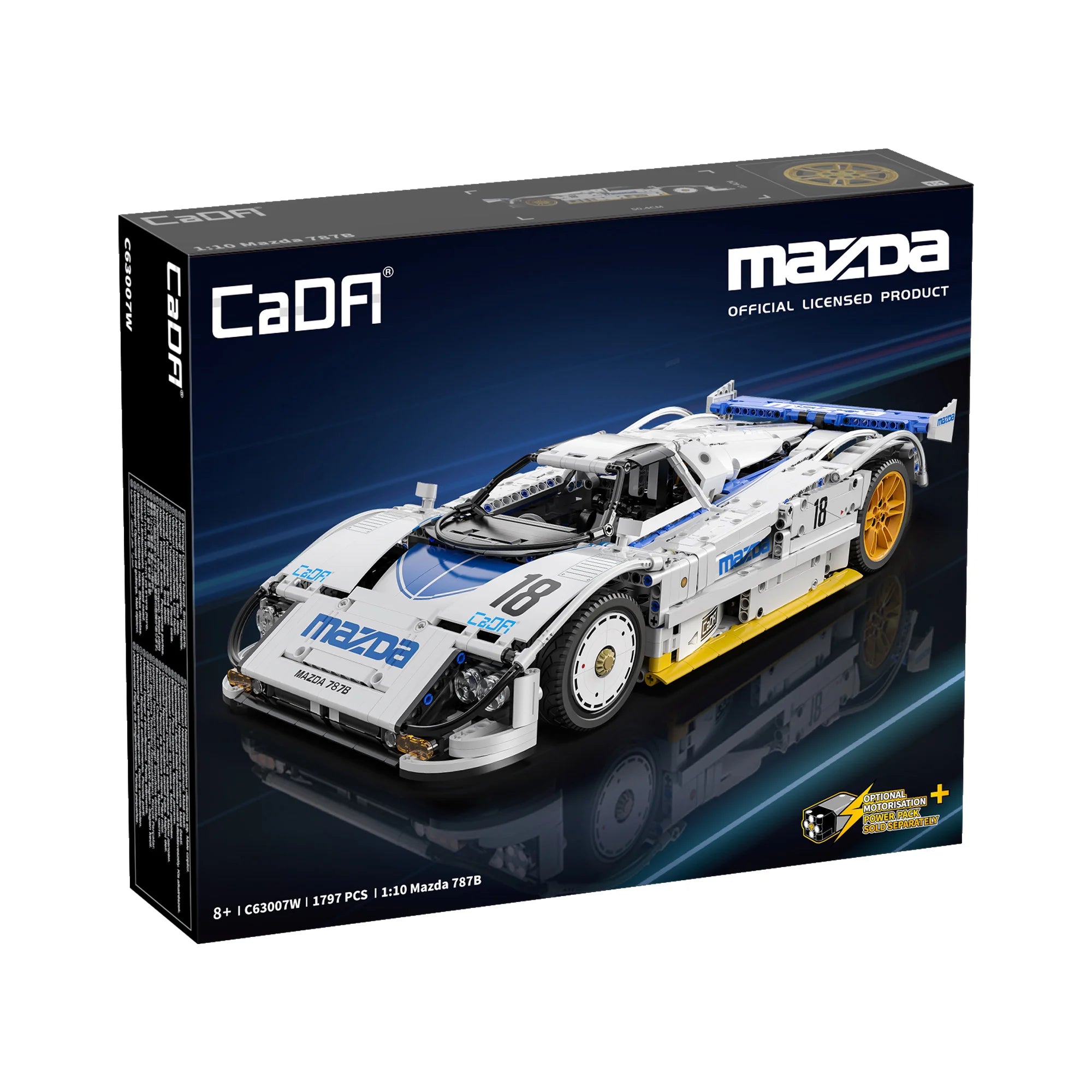 CaDA 1:10 Mazda 787B Technical Racing Car C42 Sports Car Model Building Blocks City Endurance Sports-Car Bricks Toys Kid Gifts ﻿