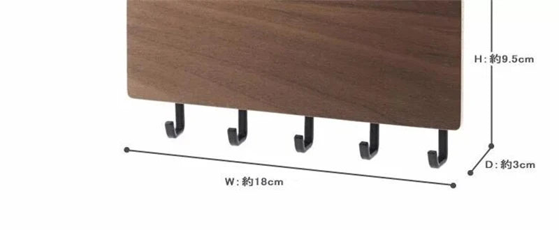 Wall Hanging Bamboo Key Hanger Holder Wall Organizer Rectangle Key Rack Hooks Coat Hooks Home Decoration Coat Hanger 2030