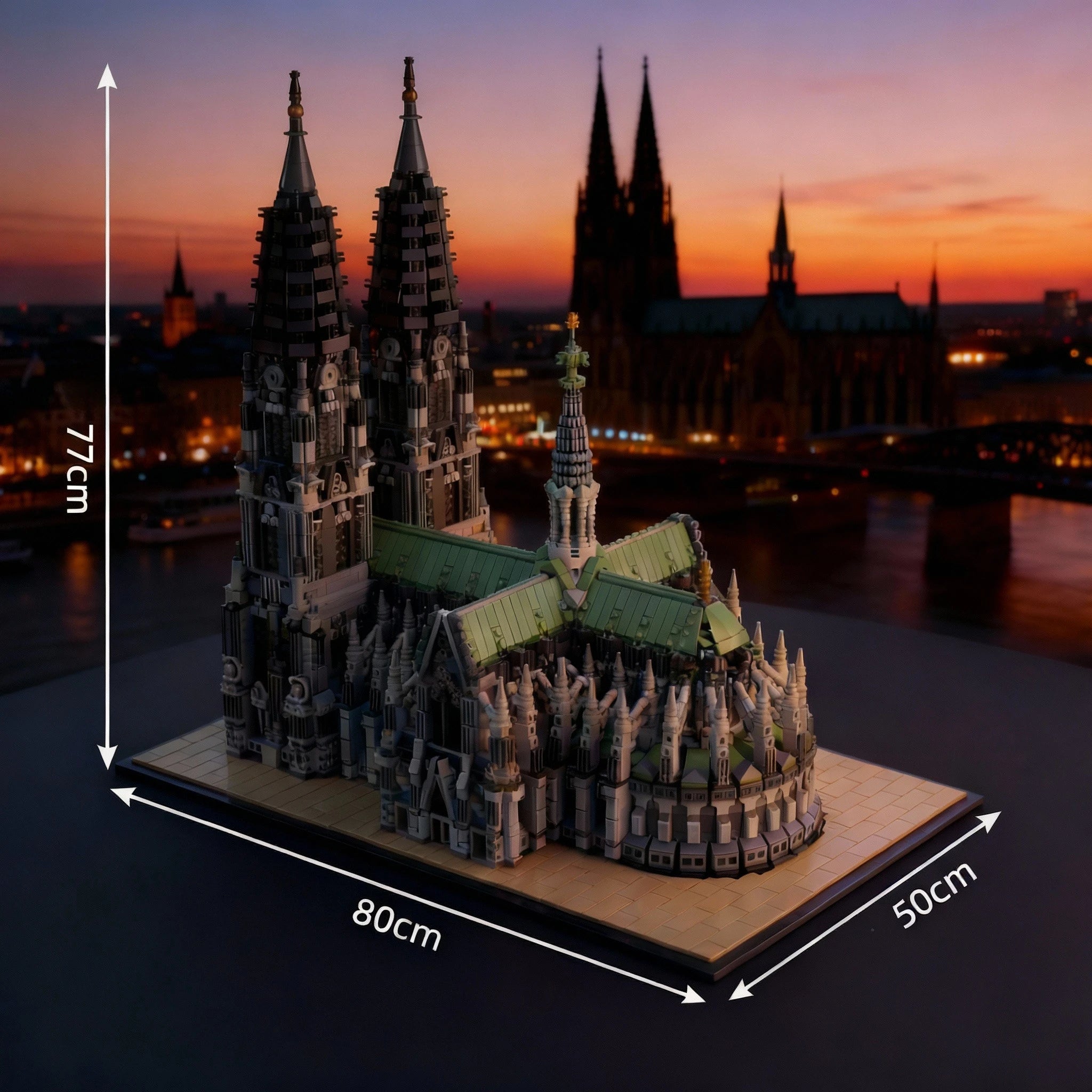 8614PCS Cologne Cathedral Building Blocks Gothic Church Architecture Modular Model Kit ,Assembly Toys for Adults Gift Home Decor