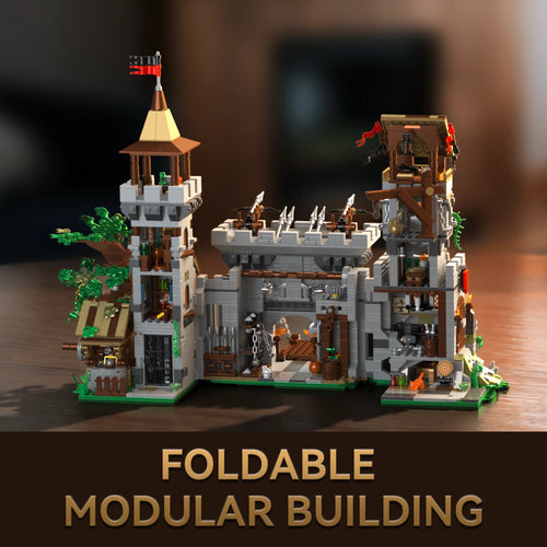 2568PCS Holy Spirit Knight's Fortress Building Blocks MOC Street View Bricks Model Toys Desktop Ornament Kids Adult Holiday Gift