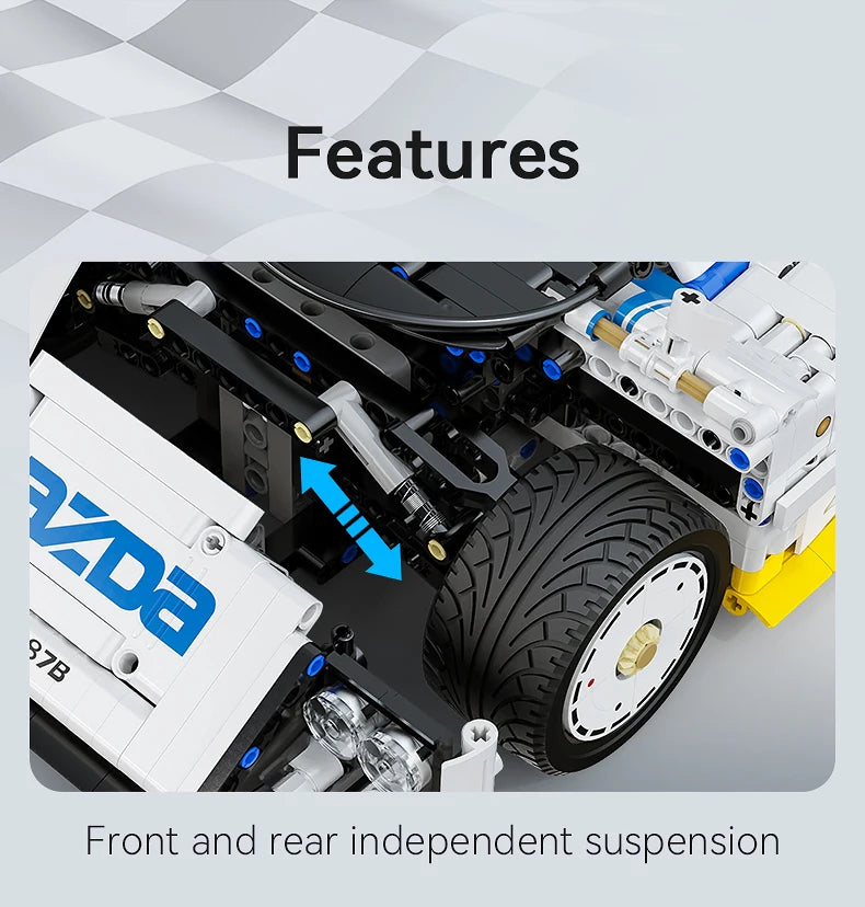 CaDA 1:10 Mazda 787B Technical Racing Car C42 Sports Car Model Building Blocks City Endurance Sports-Car Bricks Toys Kid Gifts ﻿